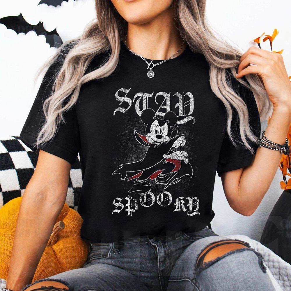 Disney Classic Stay Spooky Mickey Vampire Halloween Shirt Halloween Vampire Shirt Disneyland Family Matching Shirt Halloween Party Shirt Graphic Printed Merch